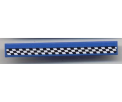 Tile 1 x 8 with Checkered Pattern (Sticker) - Set 8124