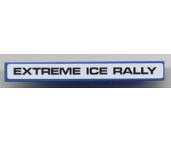Tile 1 x 8 with 'EXTREME ICE RALLY' Pattern (Sticker) - Set 8124