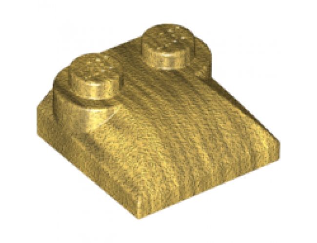 Slope, Curved 2 x 2 x 2/3 with Two Studs and Curved Sides