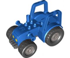 Duplo, Vehicle Farm Tractor with 2 x 2 Studs on Hood and Yellow Headlights Pattern