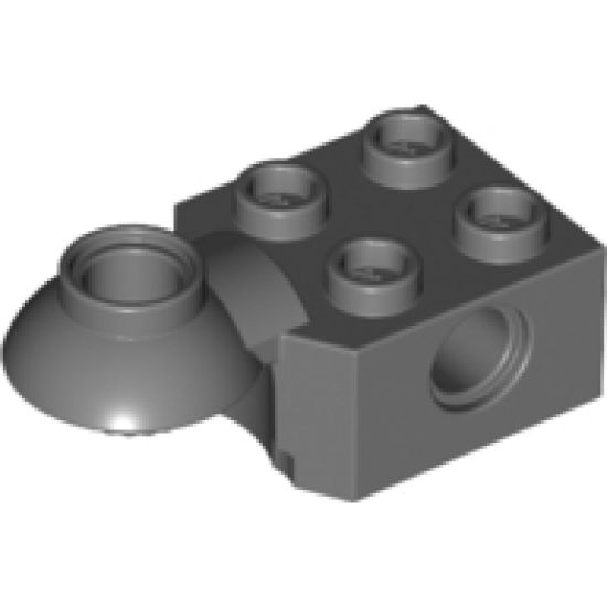 Technic, Brick Modified 2 x 2 with Pin Hole, Rotation Joint Ball Half (Horizontal Top)