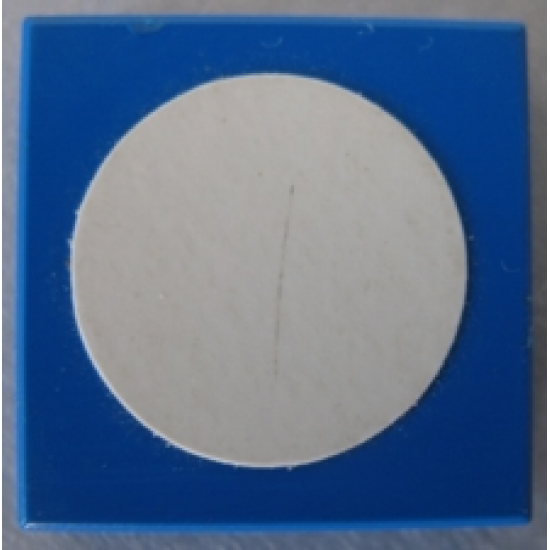 Tile 2 x 2 with White Circle Small Pattern (Sticker) - Set 269