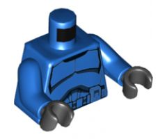 Torso SW Armor Clone Trooper with Belt with Pockets Pattern (Senate Commando) / Blue Arms / Black Hands