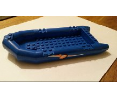 Boat Rubber Raft, Large with White '17' in Orange Circle Pattern on Both Sides (Stickers) - Set 60005