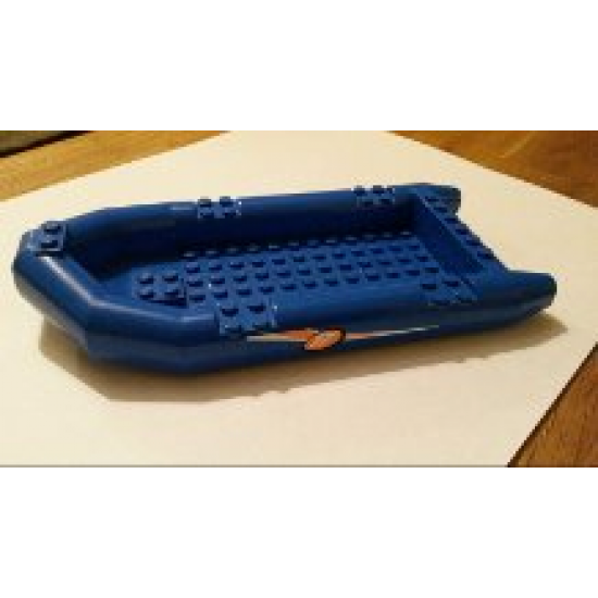 Boat Rubber Raft, Large with White '17' in Orange Circle Pattern on Both Sides (Stickers) - Set 60005