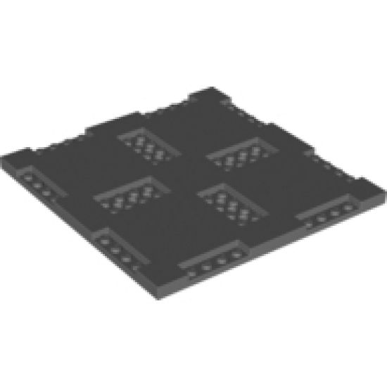 Brick, Modified 16 x 16 x 2/3 with 1 x 4 and 2 x 4 Indentations