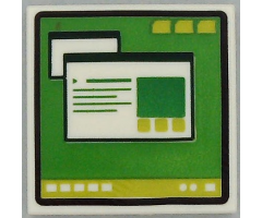 Tile 2 x 2 with Computer Monitor Pattern 3