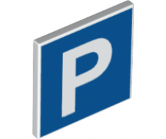 Road Sign 2 x 2 Square with Open O Clip with Parking Pattern