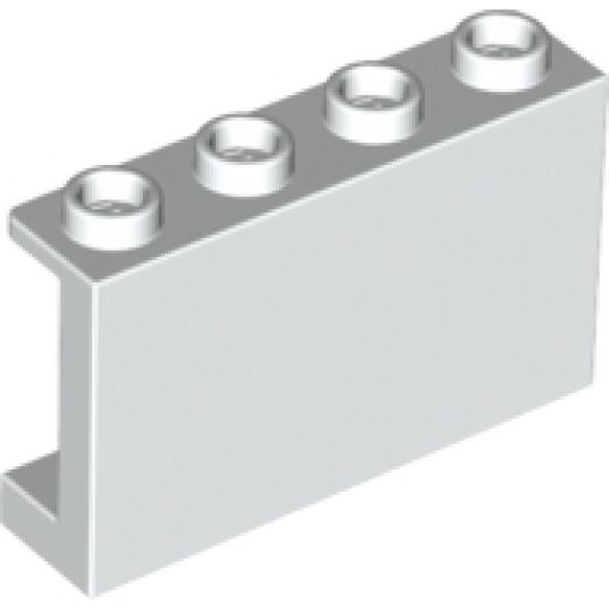 Panel 1 x 4 x 2 with Side Supports - Hollow Studs