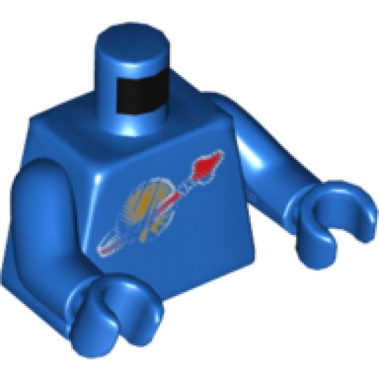Torso Space Classic Moon with Simulated Wear Pattern / Blue Arms / Blue Hands