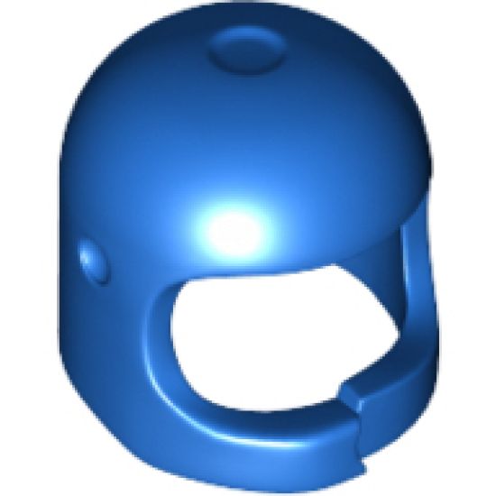 Minifigure, Headgear Helmet Space / Town Reissue with Thick Chin Strap with Simulated Crack
