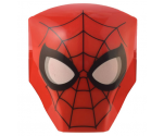 Large Figure Armor, Smooth with 2 x 2 Round Brick Attachment with Black Spider Web Spider-Man Mask Pattern