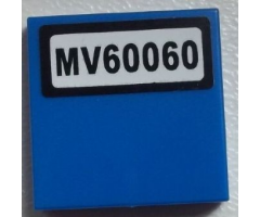 Tile 2 x 2 with 'MV60060' Pattern (Sticker) - Set 60060