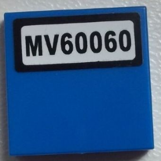 Tile 2 x 2 with 'MV60060' Pattern (Sticker) - Set 60060