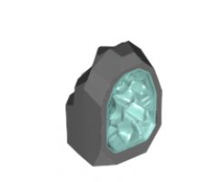 Rock 1 x 1 Geode with Glitter Trans-Light Blue Crystal Interior Pattern