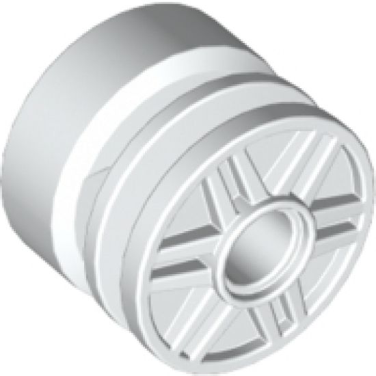 Wheel 18mm D. x 14mm with Pin Hole, Fake Bolts and Shallow Spokes