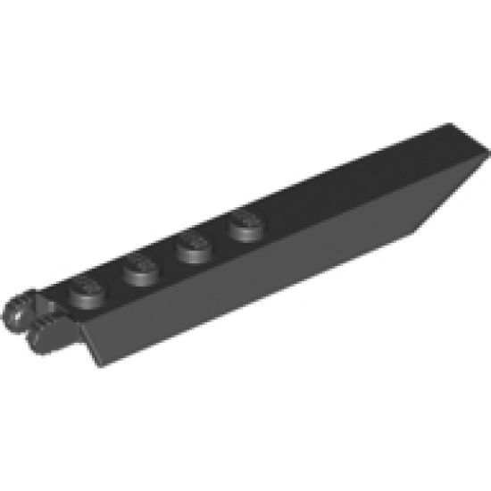 Hinge Plate 1 x 8 with Angled Side Extensions, Squared Plate Underside