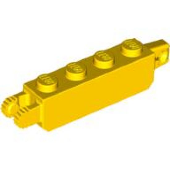 Hinge Brick 1 x 4 Locking, 9 Teeth with 1 Finger Vertical End and 2 Fingers Vertical End, 9 Teeth