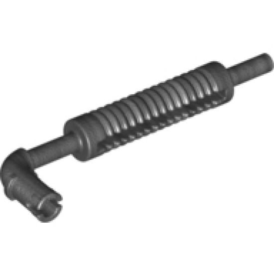 Vehicle Exhaust Pipe with Technic Pin, Flat End with Squared Pin Hole
