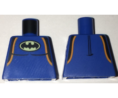 Torso Batman Wetsuit with Black and Orange Trim, Batman Logo Pattern