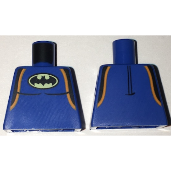 Torso Batman Wetsuit with Black and Orange Trim, Batman Logo Pattern