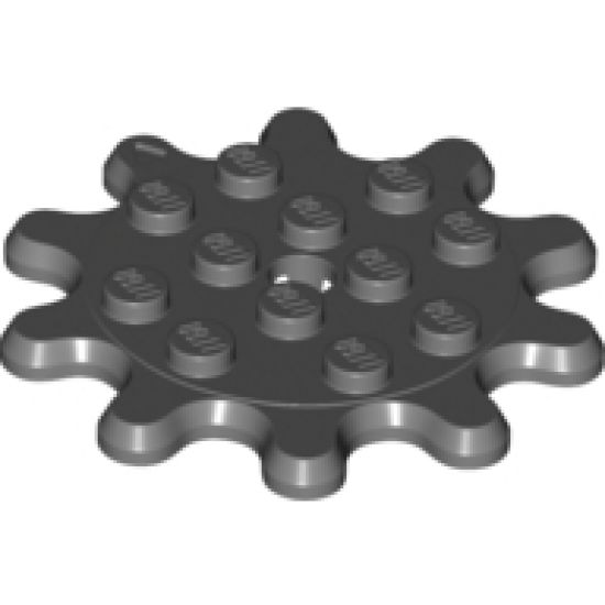 Plate, Round 4 x 4 with 10 Gear Teeth / Flower Petals