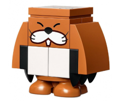 Monty Mole - Face on 1 x 2 Brick