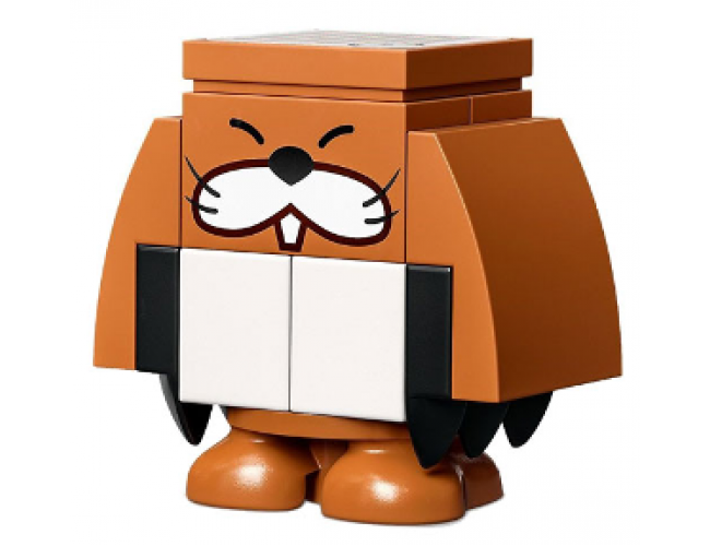 Monty Mole - Face on 1 x 2 Brick