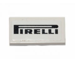 Tile 1 x 2 with 'PIRELLI' Pattern (Sticker) - Set 30192
