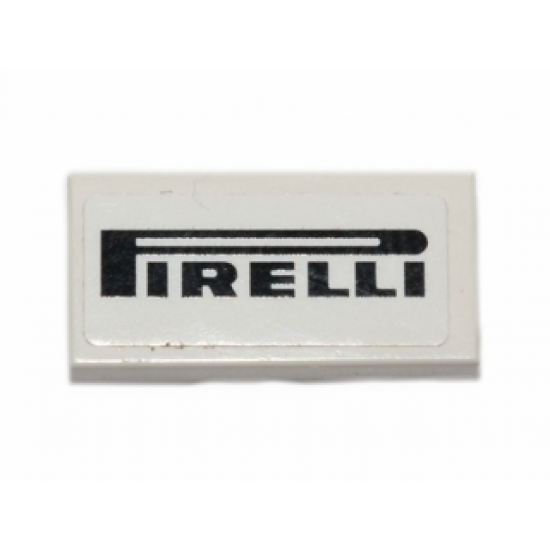 Tile 1 x 2 with 'PIRELLI' Pattern (Sticker) - Set 30192