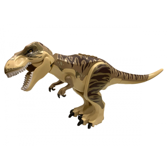 Dinosaur Tyrannosaurus Rex with Dark Tan Back and Dark Brown Markings