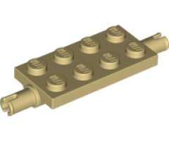 Plate, Modified 2 x 4 with Pins and Thick Reinforced Supports