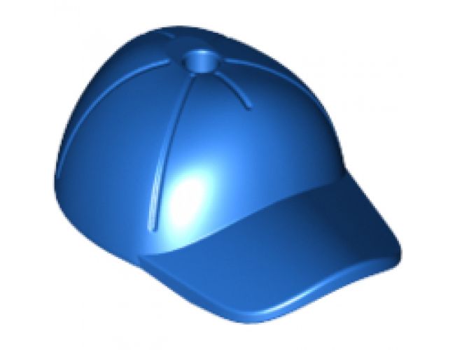 Minifigure, Headgear Cap - Short Curved Bill with Seams and Hole on Top