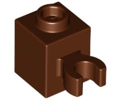 Brick, Modified 1 x 1 with Open O Clip (Vertical Grip) - Hollow Stud