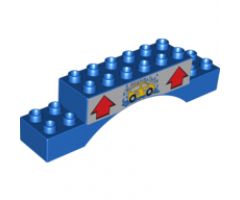 Duplo, Brick 2 x 10 x 2 Arch with Car Wash and Arrows Pattern