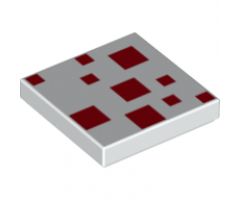 Tile 2 x 2 with Red Squares Pattern (Minecraft Cake)