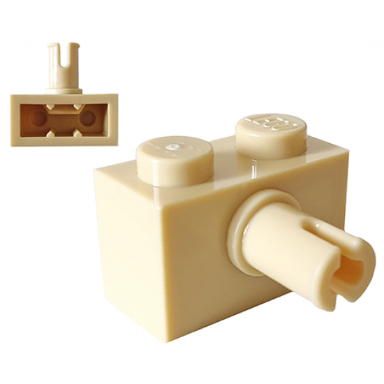 Brick, Modified 1 x 2 with Pin and Bottom Stud Holder