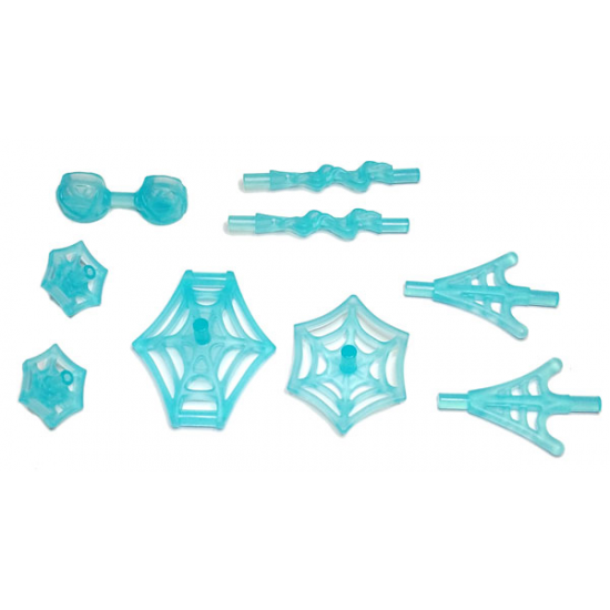Minifigure, Weapon Pack Spider-Man Web Effects, 9 in Bag (Multipack)