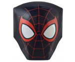 Large Figure Armor, Smooth with 2 x 2 Round Brick Attachment with Red Spider Web Miles Morales Mask Pattern