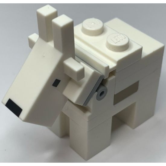 Minecraft Goat, 2 Back Studs - Brick Built