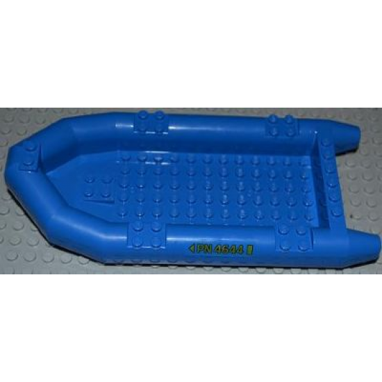 Boat Rubber Raft, Large with Yellow 'PN 4644' Pattern on Both Sides (Stickers) - Set 4644