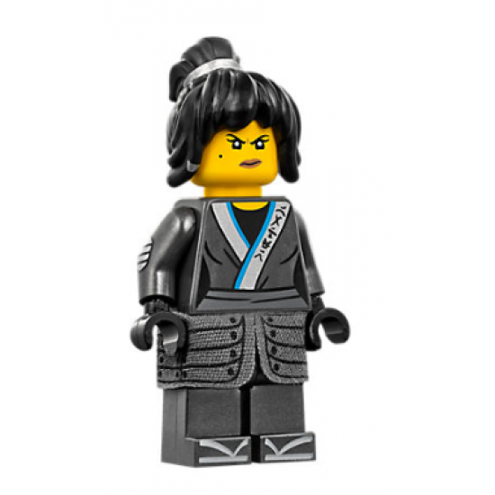 Nya - The LEGO Ninjago Movie, Cloth Armor Skirt, Hair, Crooked Smile / Scowl
