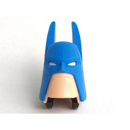 Large Figure Part Head Modified Super Heroes Batman with Light Nougat Face Pattern