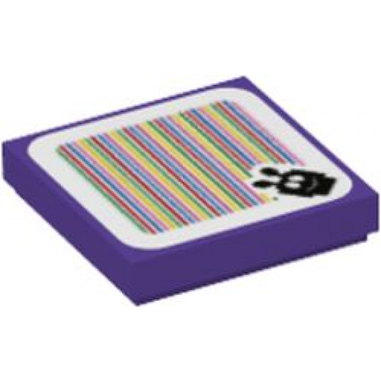 Tile 2 x 2 with Super Mario Scanner Code Ant Trooper Pattern (Sticker) - Set 71402