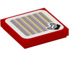 Tile 2 x 2 with Super Mario Scanner Code Para-Biddybud Pattern (Sticker) - Set 71402
