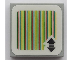 Tile 2 x 2 with Super Mario Scanner Code Double Arrows Pattern (Sticker) - Set 71389