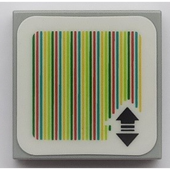 Tile 2 x 2 with Super Mario Scanner Code Double Arrows Pattern (Sticker) - Set 71389