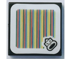 Tile 2 x 2 with Super Mario Scanner Code Boss Sumo Bro Pattern (Sticker) - Set 71388