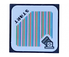 Tile 2 x 2 with Super Mario Scanner Code Cannon and 'START' Pattern (Sticker) - Set 71391