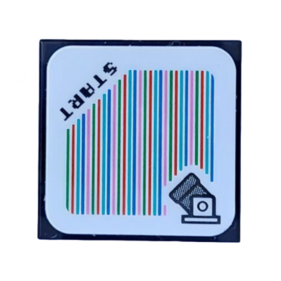 Tile 2 x 2 with Super Mario Scanner Code Cannon and 'START' Pattern (Sticker) - Set 71391